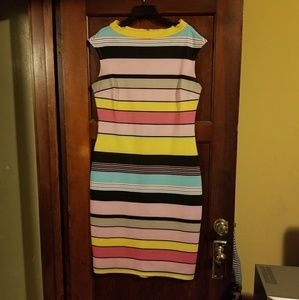 New York and Company Stripped Bodycon Dress